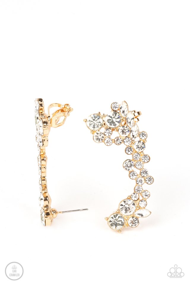Astronomical Allure - Gold - Paparazzi Earring Image
