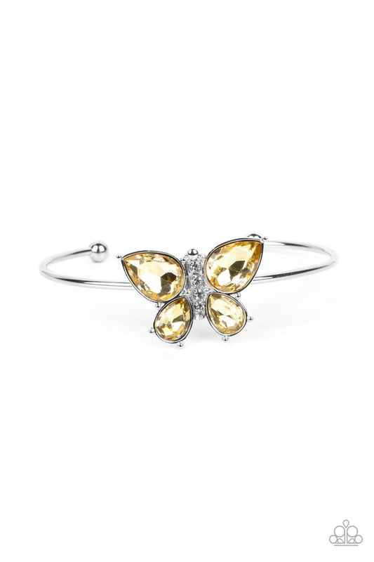 Butterfly Beatitude - Yellow - Paparazzi Bracelet Image