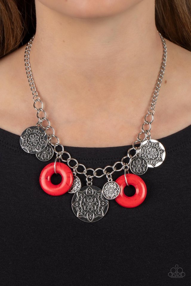Western Zen - Red - Paparazzi Necklace Image