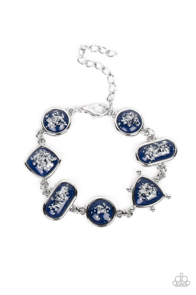 Speckled Shimmer - Blue - Paparazzi Bracelet Image