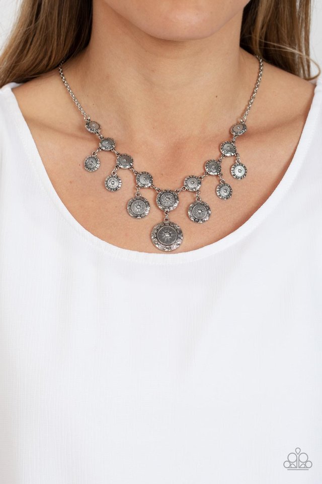 Sahara Stars - Silver - Paparazzi Necklace Image