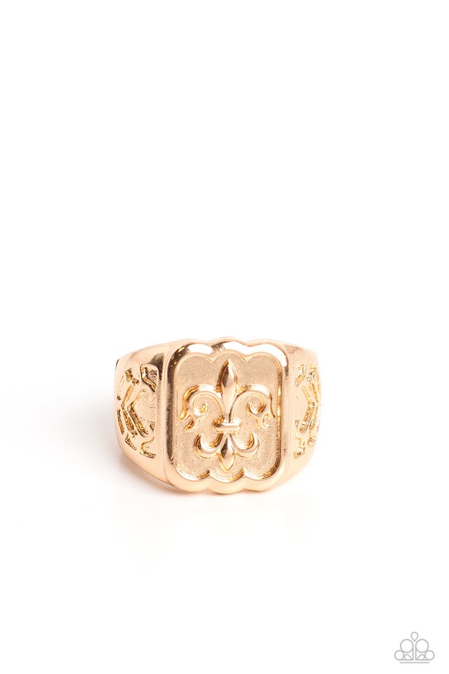 Fiercely Fleur-De-Lis - Gold - Paparazzi Ring Image