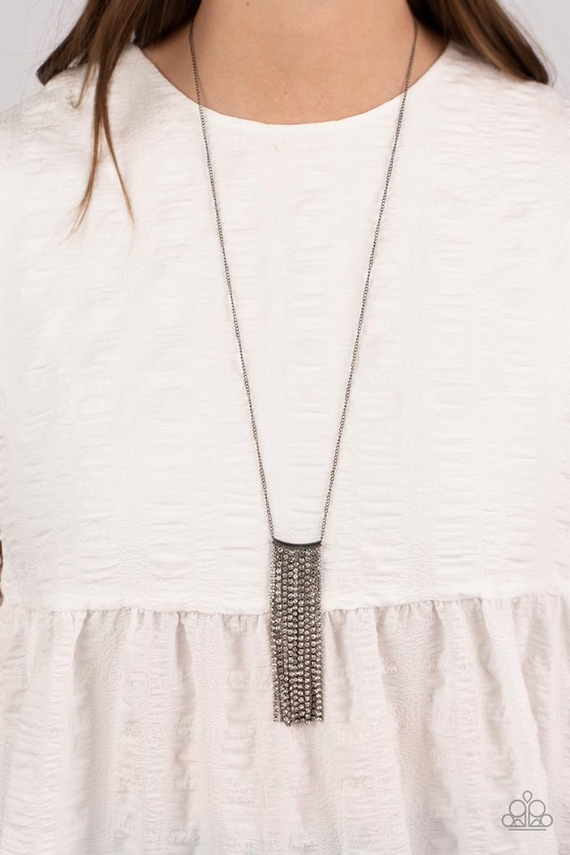 Stellar Crescendo - Black - Paparazzi Necklace Image