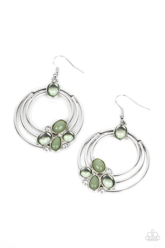 Dreamy Dewdrops - Green - Paparazzi Earring Image