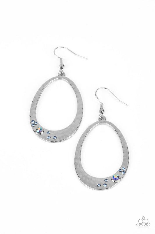 Seafoam Shimmer - Blue - Paparazzi Earring Image