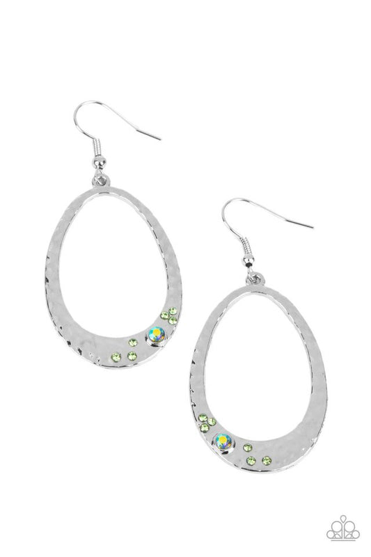Seafoam Shimmer - Green - Paparazzi Earring Image