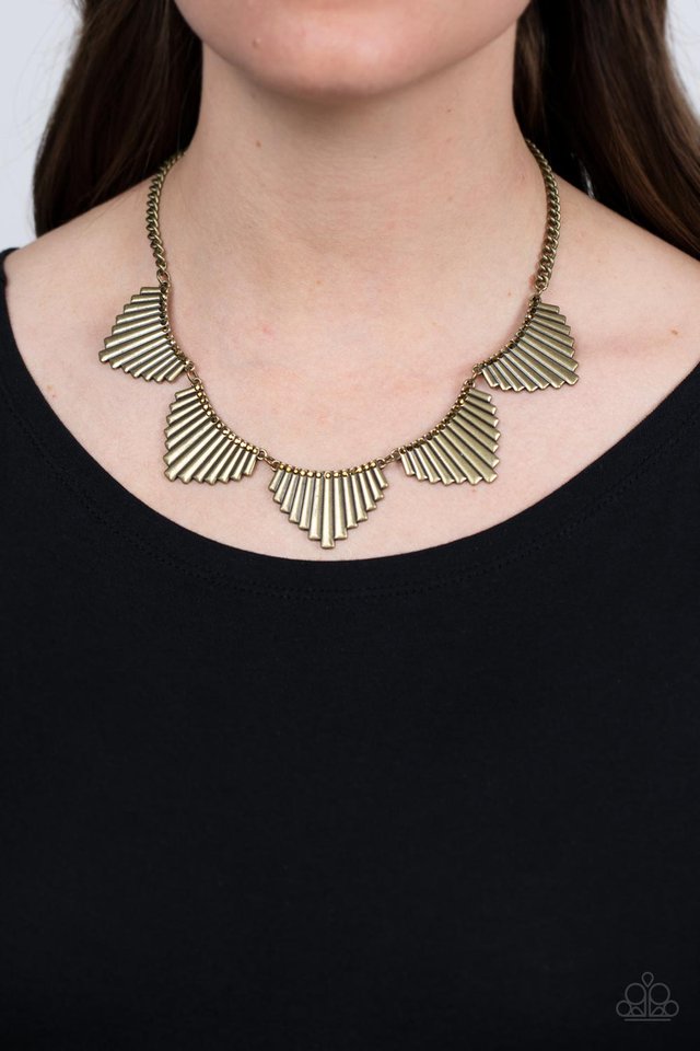 MANE Street - Brass - Paparazzi Necklace Image