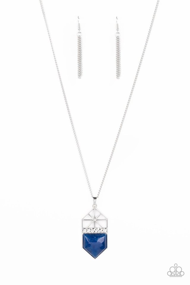 Trailblazing Talisman - Blue - Paparazzi Necklace Image