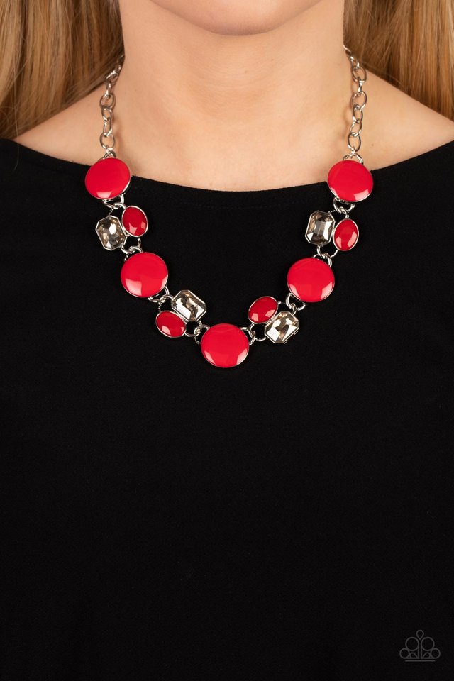 Dreaming in MULTICOLOR - Red - Paparazzi Necklace Image
