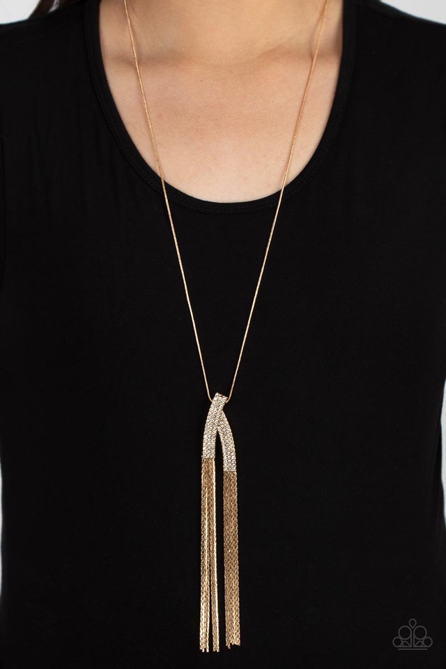 Out of the SWAY - Gold - Paparazzi Necklace Image