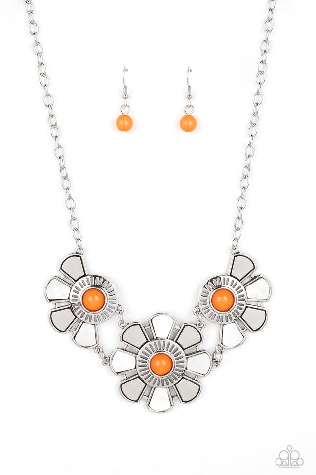 Aquatic Garden - Orange - Paparazzi Necklace Image