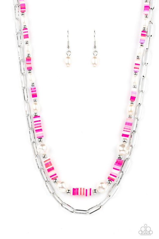 Tidal Trendsetter - Pink - Paparazzi Necklace Image