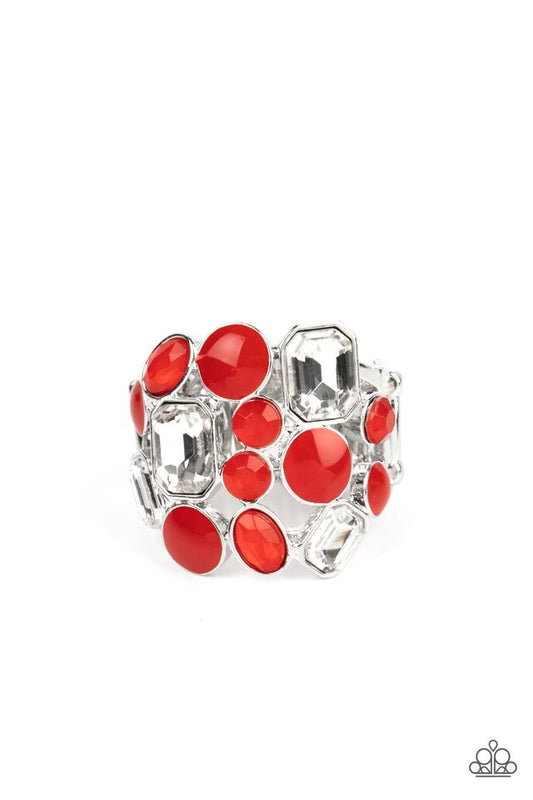 Multichromatic Meditation - Red - Paparazzi Ring Image