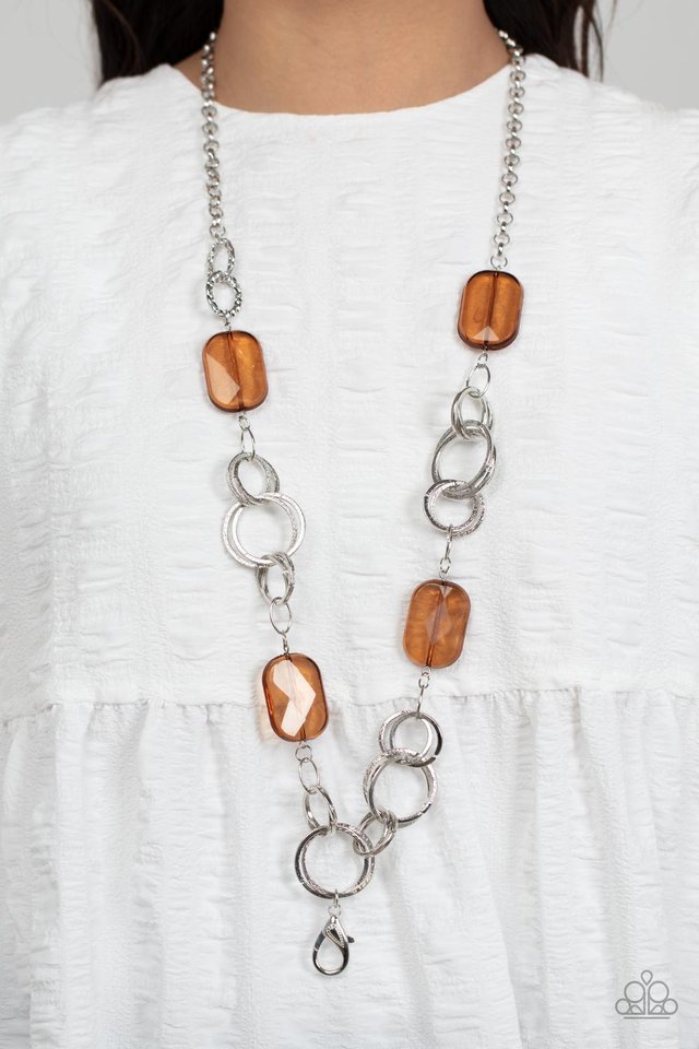 Stained Glass Glamour - Brown - Paparazzi Necklace Image