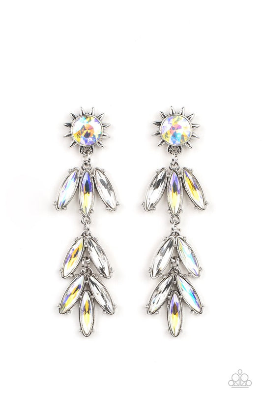 Space Age Sparkle - Yellow - Paparazzi Earring Image