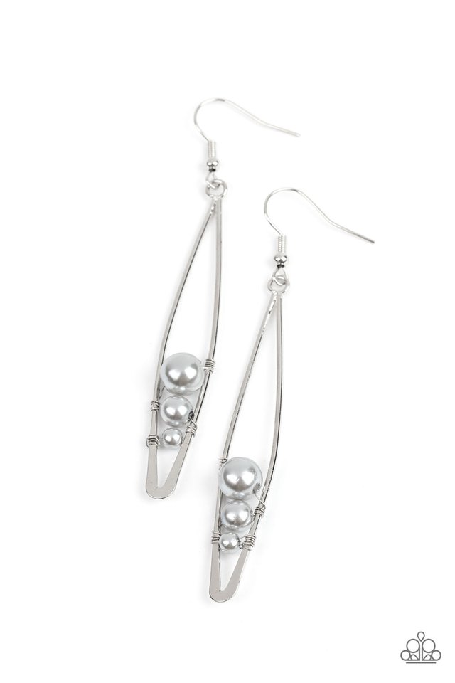 Atlantic Allure - Silver - Paparazzi Earring Image