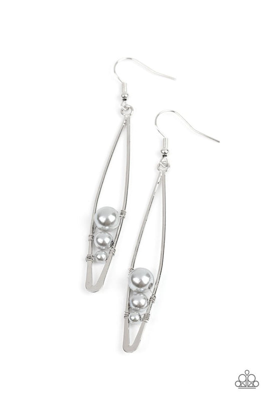 Atlantic Allure - Silver - Paparazzi Earring Image