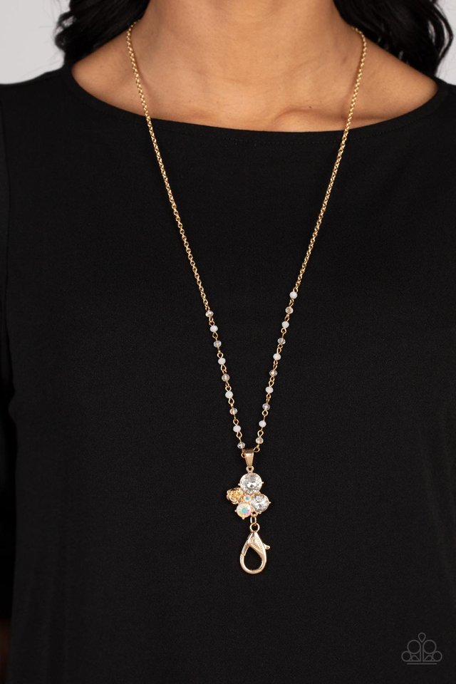 Rainbow Bloom - Gold - Paparazzi Necklace Image