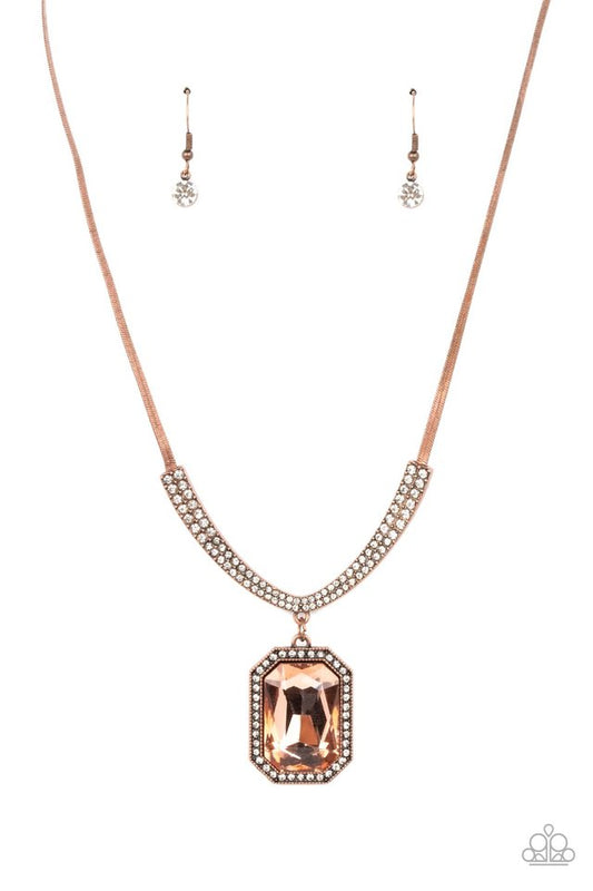 Fit for a DRAMA QUEEN - Copper - Paparazzi Necklace Image