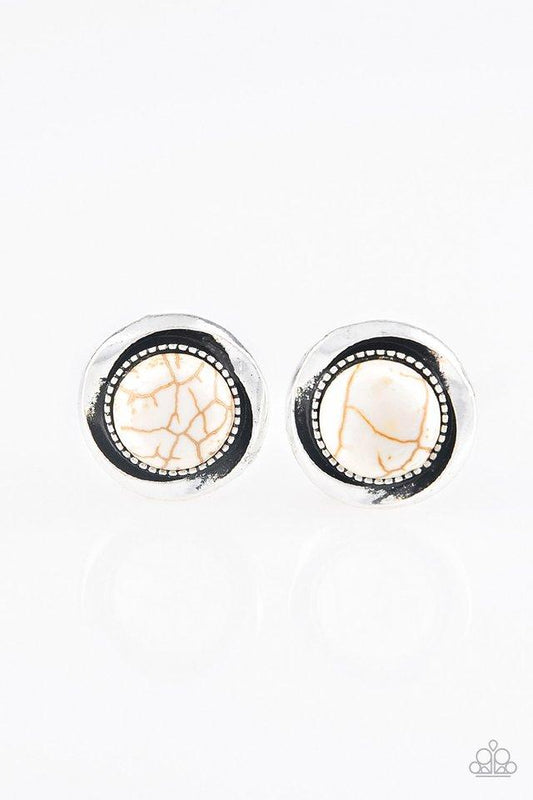 Paparazzi Earring ~ Out Of This Galaxy - White
