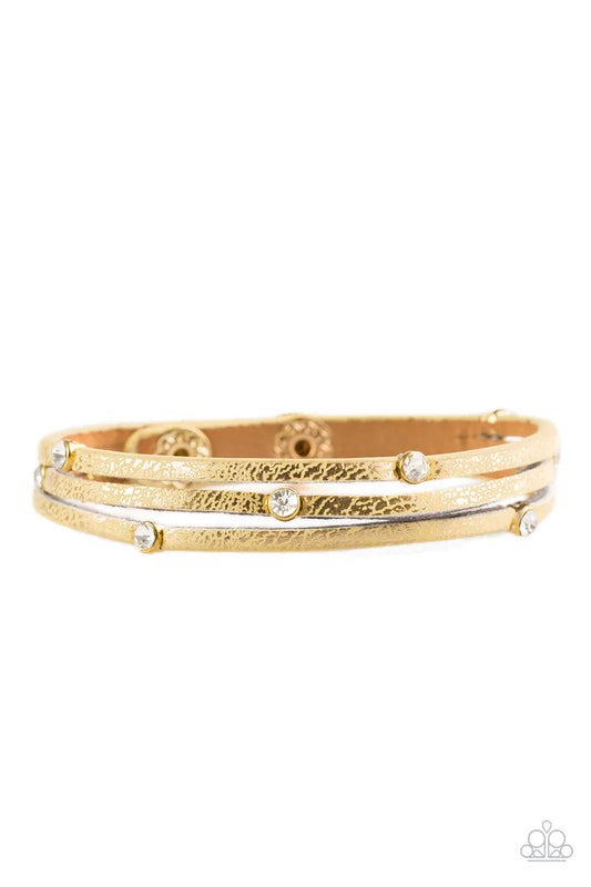 Paparazzi Bracelet ~ Drop A SHINE - Yellow