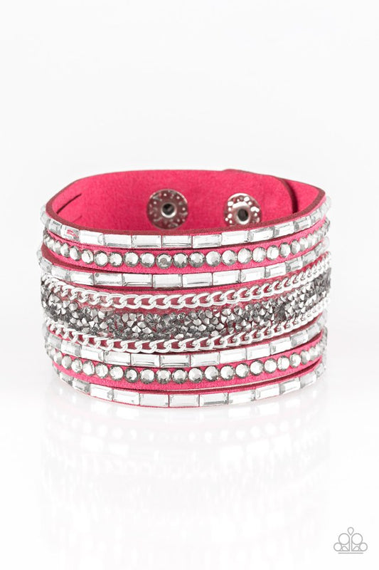 Rhinestone Rumble - Pink - Paparazzi Bracelet Image