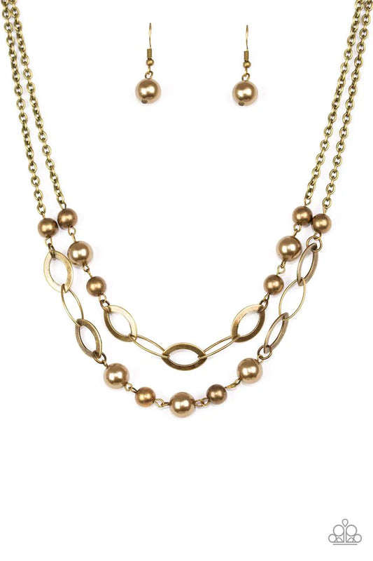 Paparazzi Necklace ~ GLIMMER Takes All - Brass