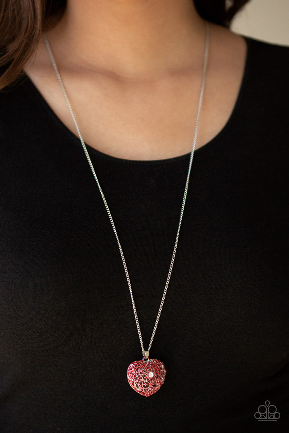 Paparazzi Necklace ~ Love Is All Around - Red