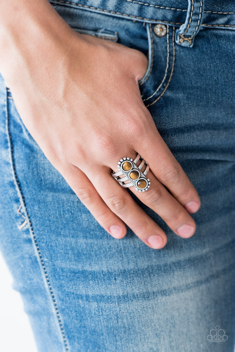 Paparazzi Ring ~ Rio Trio - Brown