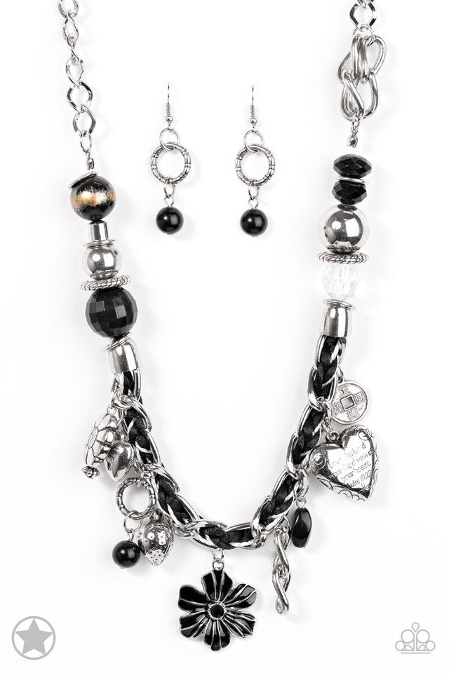 Paparazzi Blockbuster Necklace - Charmed, I Am Sure - Black