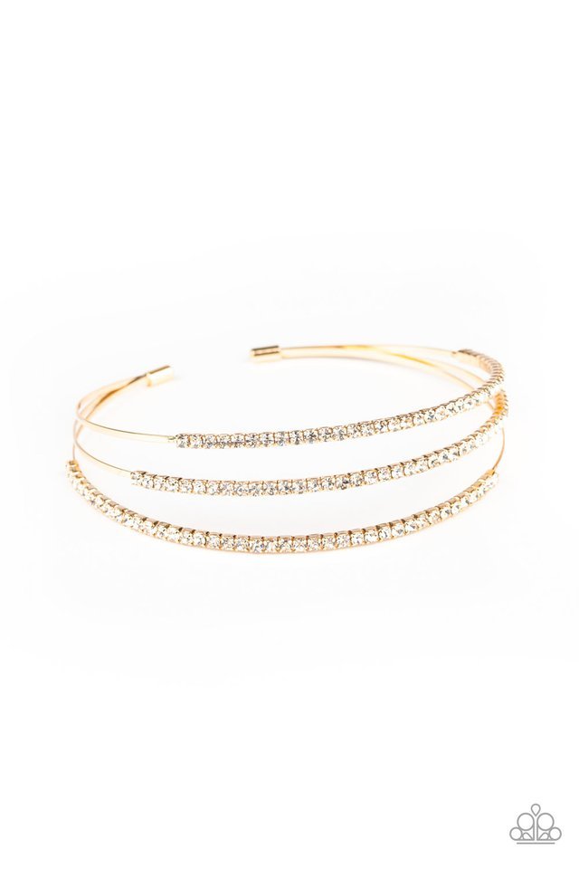 Paparazzi Bracelet ~ Iridescently Infatuated - Gold