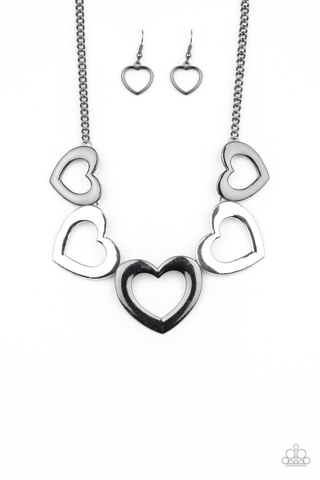 Paparazzi Necklace ~ Hearty Hearts - Multi