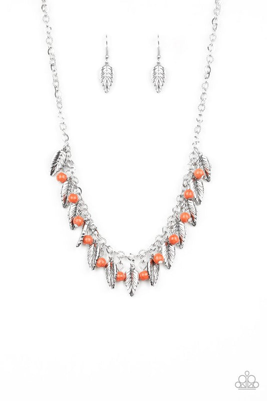 Boldly Airborne - Orange - Paparazzi Necklace Image