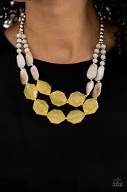Paparazzi Necklace ~ Seacoast Sunset - Yellow