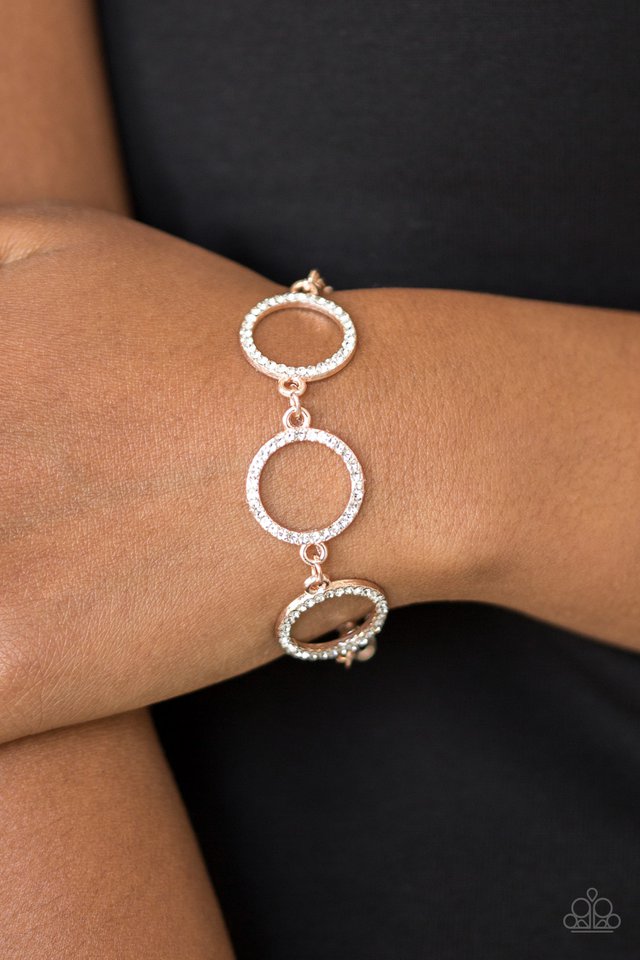 Paparazzi Bracelet ~ Dress The Part - Rose Gold